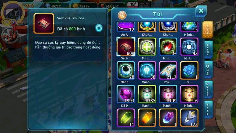 Mã : #TTS6192 - S1223 - V7 - 49K KC - 800 Sách Diancie bá chủ tapu fini xerm qvld qvbc nhiều pet ht