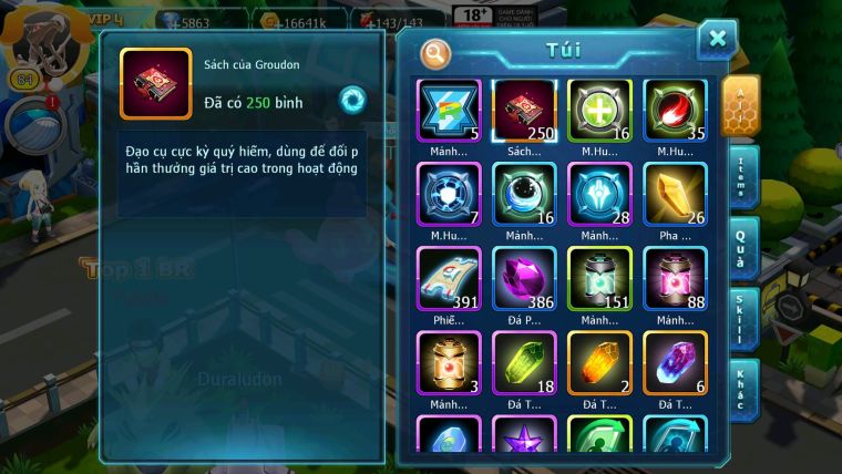 Mã : #TTS6200 - S1854 - Top24 - V4 - 250 Sách Zygarde flare Armldo latias bá chủ nhiều pet ht