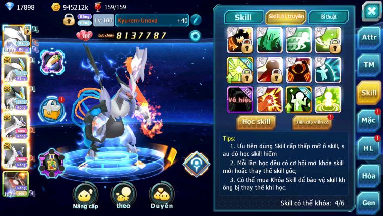 Mã : #TTS6199 - S1772 - V10 - 17K KC - 700 Sách Kyurem Unvoa WB bá chủ Cặp lati bá chủ Giratina bá chủ