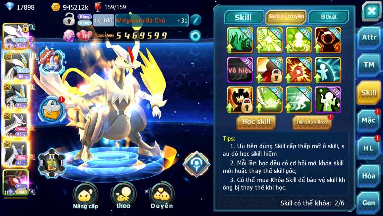 Mã : #TTS6199 - S1772 - V10 - 17K KC - 700 Sách Kyurem Unvoa WB bá chủ Cặp lati bá chủ Giratina bá chủ