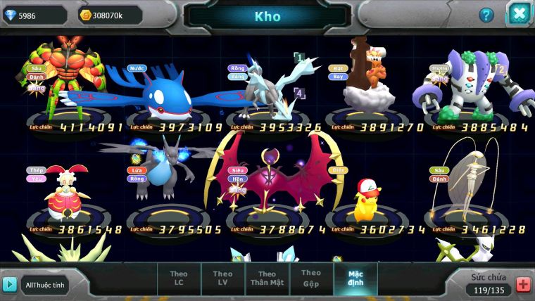 Mã : #TTS6196 - S1529 -TOP 38 V12 - Ho-oh cộng hưởng dynamax Black White Bá chủ Kyurem Unvoa Thần gió cặp lati bá chủ