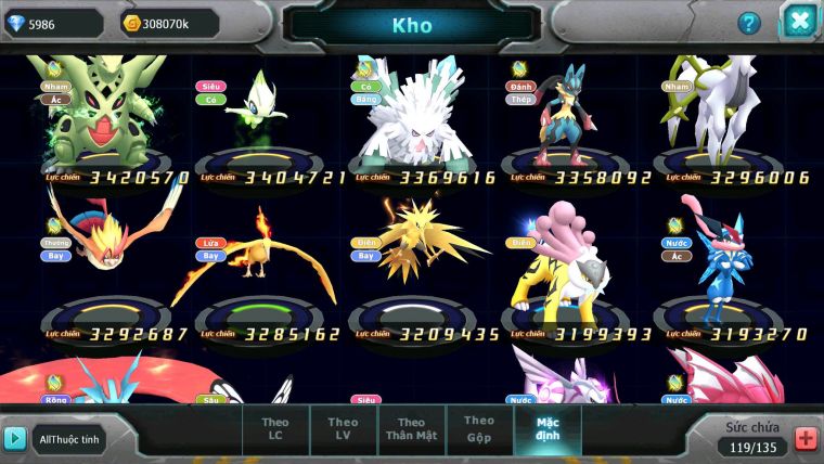 Mã : #TTS6196 - S1529 -TOP 38 V12 - Ho-oh cộng hưởng dynamax Black White Bá chủ Kyurem Unvoa Thần gió cặp lati bá chủ