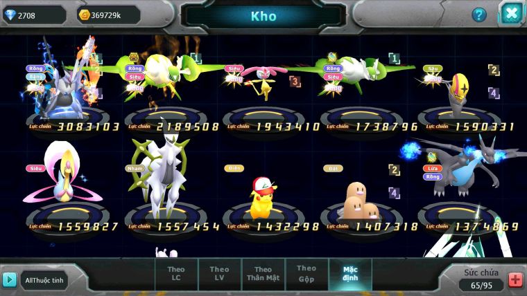 Mã : #TTS6204 - S1818 - V4 - 515 Sách Kyurem Unvoa Latios bá chủ mes latias nhiều pet ht