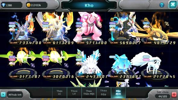 Mã : #TTS6203 - S1710 - Top48 - V12 - Kyurem Unvoa WB Bá chủ Palkia cộng hưởng kyogre bc cặp lati bc