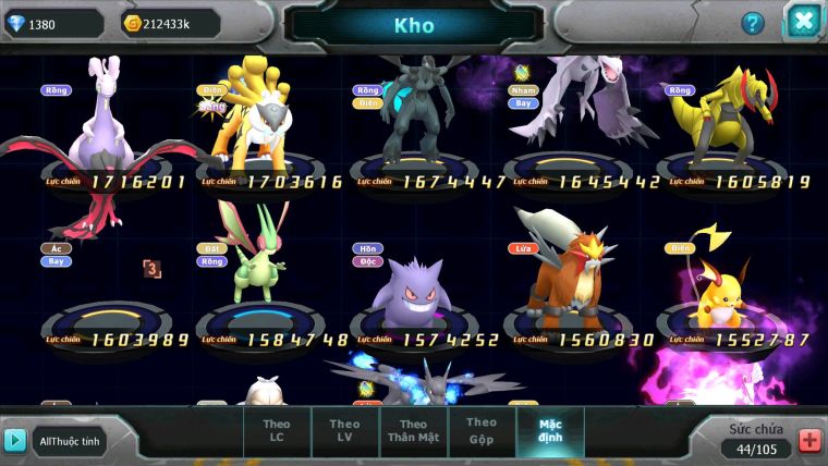 Mã : #TTS6203 - S1710 - Top48 - V12 - Kyurem Unvoa WB Bá chủ Palkia cộng hưởng kyogre bc cặp lati bc