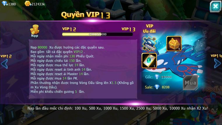 Mã : #TTS6203 - S1710 - Top48 - V12 - Kyurem Unvoa WB Bá chủ Palkia cộng hưởng kyogre bc cặp lati bc