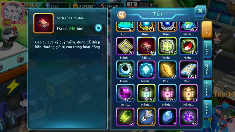 Mã : #TTS6203 - S1710 - Top48 - V12 - Kyurem Unvoa WB Bá chủ Palkia cộng hưởng kyogre bc cặp lati bc