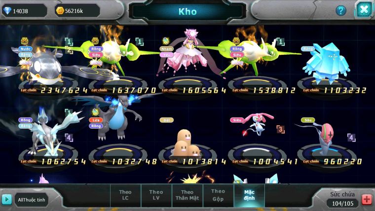 Mã : #TTS6202 - S1814 - V5 - 14K KC - Qvbc bá chủ cặp lati bc diancie nhiều pet ht