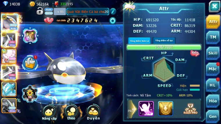 Mã : #TTS6202 - S1814 - V5 - 14K KC - Qvbc bá chủ cặp lati bc diancie nhiều pet ht