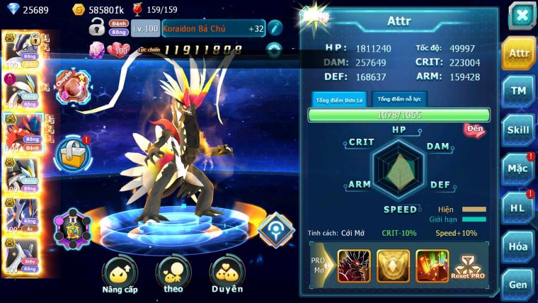 Mã : #TTS6235 - S1733 - Top7 - V15 - 25K KC Miraidon bá chủ & Koraidon bá chủ White dyanamx black bc nhiều pet ht