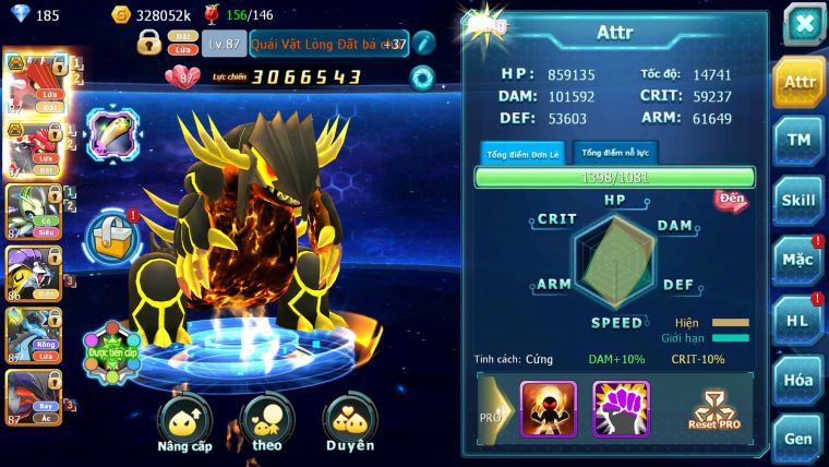 Mã : #TTS6233 - S1819 - V7 - Qvld bá chủ Groudon bc celebi raikou nhiều pet ht