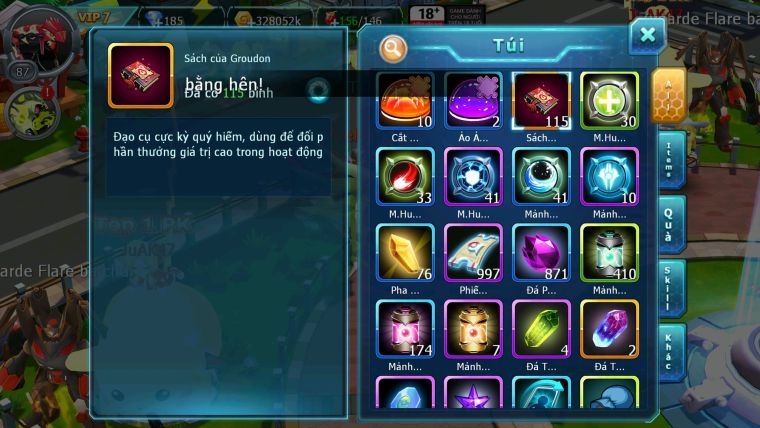 Mã : #TTS6233 - S1819 - V7 - Qvld bá chủ Groudon bc celebi raikou nhiều pet ht