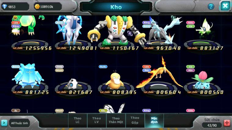 Mã : #TTS6232 - S299 - Kyurem Unvoa Black bá chủ White drak hooh hooh nhiều pet ht