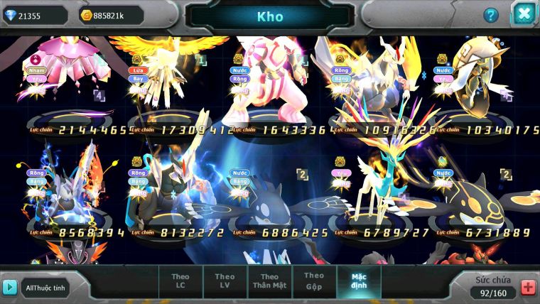 Mã : #TTS6238 - S430 - V12 - 21K KC - Top45 - Diancie dynamax ho-oh bc palkia bc unvoa wb bc nhiều pet ht