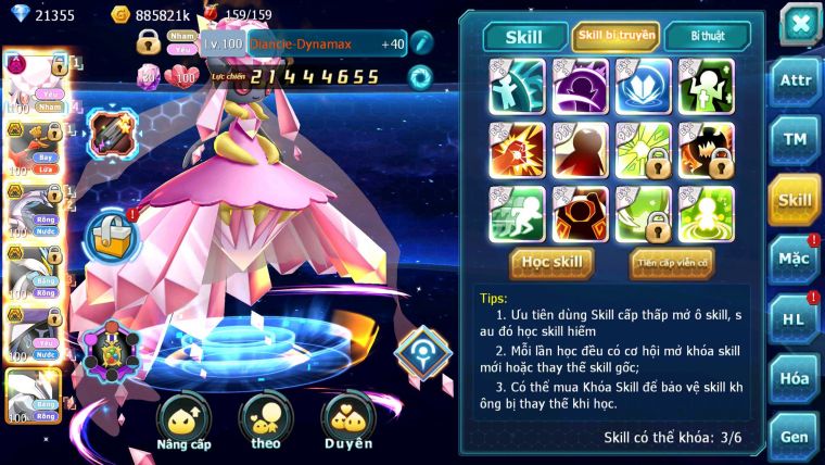 Mã : #TTS6238 - S430 - V12 - 21K KC - Top45 - Diancie dynamax ho-oh bc palkia bc unvoa wb bc nhiều pet ht