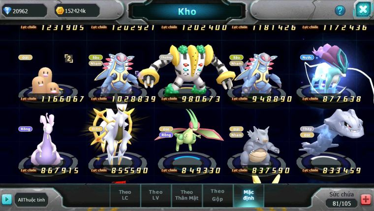 Mã : #TTS6237 - S1840 - V5 - 20K KC - Kyurem Unvoa Cặp Latias os bá chủ raikou Mes nhiều pet
