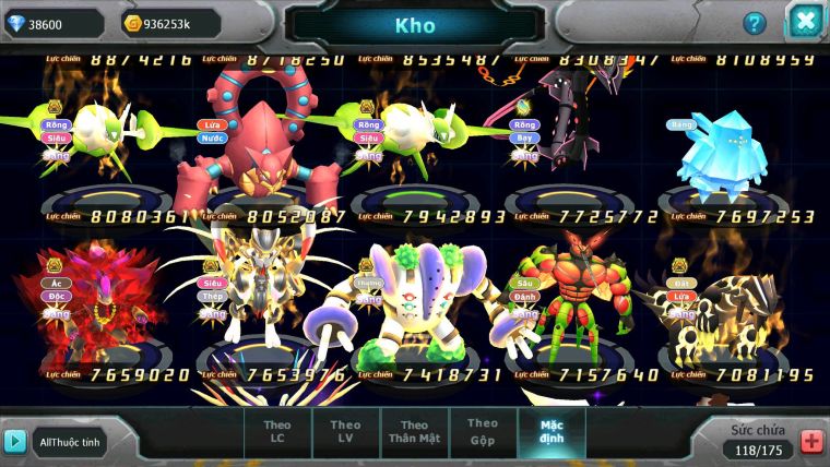 Mã : #TTS6244 - S1046 - Top1 ALL - Top 15 - Palkia cộng hưởng Hooh& Diancie Ch dyanamx Nhiều pet ht form quá đẹp