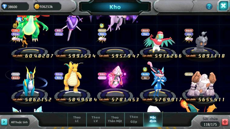 Mã : #TTS6244 - S1046 - Top1 ALL - Top 15 - Palkia cộng hưởng Hooh& Diancie Ch dyanamx Nhiều pet ht form quá đẹp