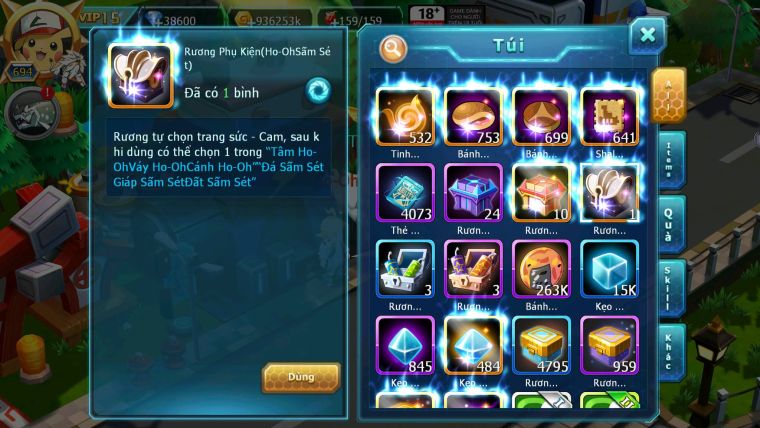 Mã : #TTS6244 - S1046 - Top1 ALL - Top 15 - Palkia cộng hưởng Hooh& Diancie Ch dyanamx Nhiều pet ht form quá đẹp