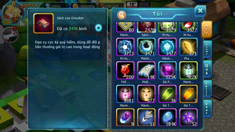Mã : #TTS6243 - S179 - Top3-4 V18 - 56K KC - 2K4 Sách - Diancie &Ho-oh Cộng hưởng dynamax Palkia cộng hưởng Rayquaza bc Nhiều pet bc