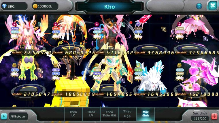 Mã : #TTS6241 - S511 - Top1-2S - Top 2 Cham - V20 - White & Black & Ho-oh & Diancie cộng hưởng dyanamx Yvetal & Lugia cộng hưởng Unvoa bá chủ nhiều pet ht