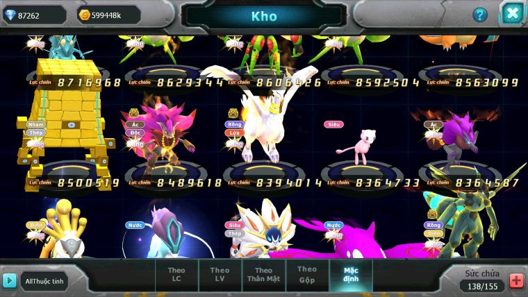 Mã : #TTS6246 - S650 - Top3-4 V15 - 87K KC - 3K1 Sách - Ho-oh & WB & Diancie Cộng Hưởng Dyanamx Yvetal Ch Nhiều pet HT + Meganec
