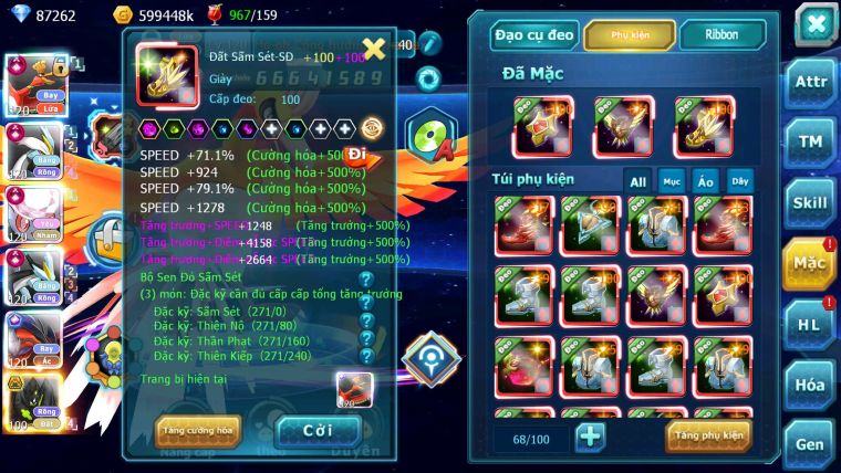 Mã : #TTS6246 - S650 - Top3-4 V15 - 87K KC - 3K1 Sách - Ho-oh & WB & Diancie Cộng Hưởng Dyanamx Yvetal Ch Nhiều pet HT + Meganec