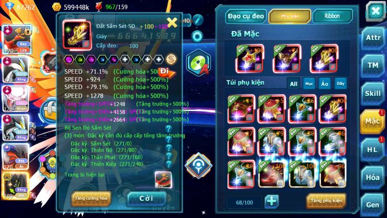 Mã : #TTS6246 - S650 - Top3-4 V15 - 87K KC - 3K1 Sách - Ho-oh & WB & Diancie Cộng Hưởng Dyanamx Yvetal Ch Nhiều pet HT + Meganec