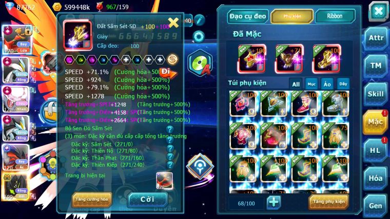 Mã : #TTS6246 - S650 - Top3-4 V15 - 87K KC - 3K1 Sách - Ho-oh & WB & Diancie Cộng Hưởng Dyanamx Yvetal Ch Nhiều pet HT + Meganec