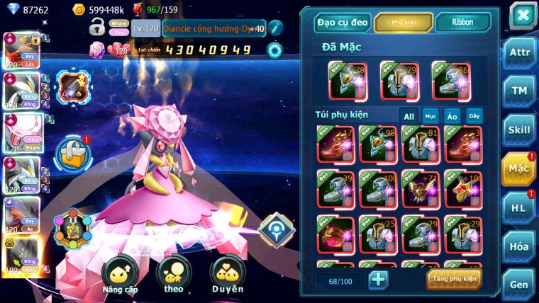 Mã : #TTS6246 - S650 - Top3-4 V15 - 87K KC - 3K1 Sách - Ho-oh & WB & Diancie Cộng Hưởng Dyanamx Yvetal Ch Nhiều pet HT + Meganec