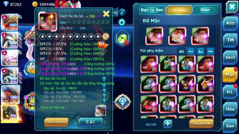 Mã : #TTS6246 - S650 - Top3-4 V15 - 87K KC - 3K1 Sách - Ho-oh & WB & Diancie Cộng Hưởng Dyanamx Yvetal Ch Nhiều pet HT + Meganec