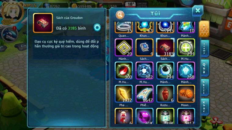 Mã : #TTS6246 - S650 - Top3-4 V15 - 87K KC - 3K1 Sách - Ho-oh & WB & Diancie Cộng Hưởng Dyanamx Yvetal Ch Nhiều pet HT + Meganec