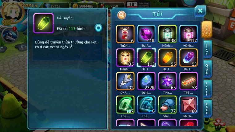 Mã : #TTS6246 - S650 - Top3-4 V15 - 87K KC - 3K1 Sách - Ho-oh & WB & Diancie Cộng Hưởng Dyanamx Yvetal Ch Nhiều pet HT + Meganec