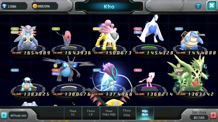 Mã : #TTS6260 - S1810 - V11 - 12K KC - Cặp cá bá chủ Kyurem Unvoa cặp lati bá chủ quá ngon