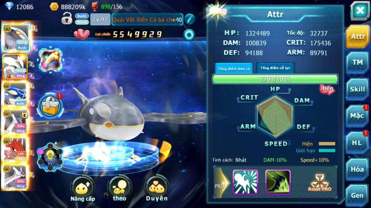 Mã : #TTS6260 - S1810 - V11 - 12K KC - Cặp cá bá chủ Kyurem Unvoa cặp lati bá chủ quá ngon