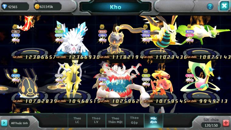 Mã : #TTS6265 - S454 - Top4 - V15 - White & Ho-oh Cộng Hưởng Dynamax Rayquaza Bá Chủ Meganec Hoopa Bá chủ quá ngon