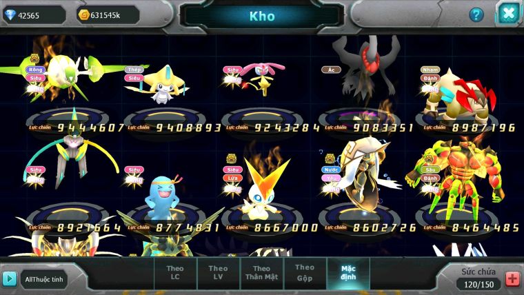 Mã : #TTS6265 - S454 - Top4 - V15 - White & Ho-oh Cộng Hưởng Dynamax Rayquaza Bá Chủ Meganec Hoopa Bá chủ quá ngon
