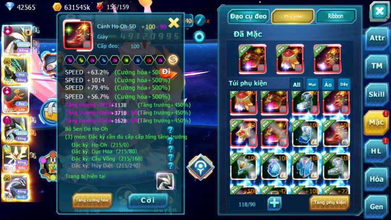 Mã : #TTS6265 - S454 - Top4 - V15 - White & Ho-oh Cộng Hưởng Dynamax Rayquaza Bá Chủ Meganec Hoopa Bá chủ quá ngon