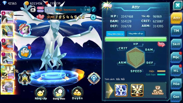 Mã : #TTS6265 - S454 - Top4 - V15 - White & Ho-oh Cộng Hưởng Dynamax Rayquaza Bá Chủ Meganec Hoopa Bá chủ quá ngon