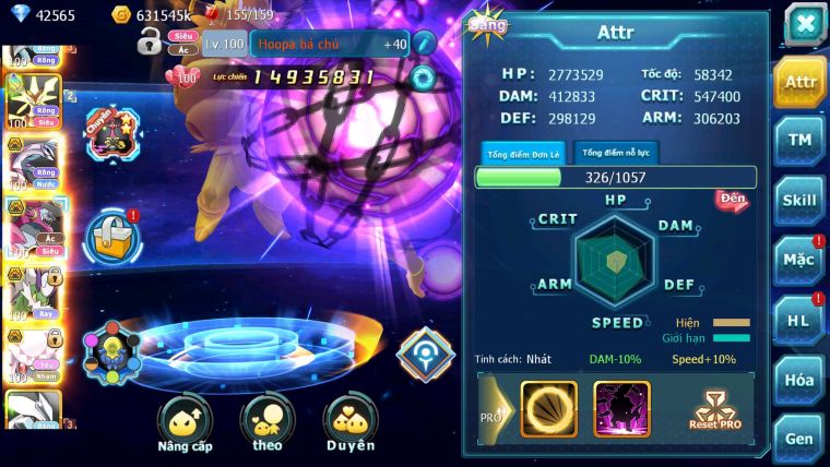 Mã : #TTS6265 - S454 - Top4 - V15 - White & Ho-oh Cộng Hưởng Dynamax Rayquaza Bá Chủ Meganec Hoopa Bá chủ quá ngon