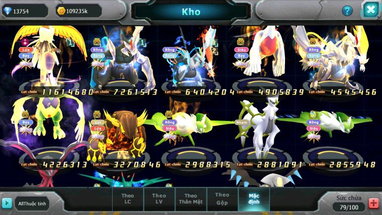 Mã : #TTS6269 - S1463 - V4 - Ho-oh dynamax Black White bc Kyurem Unvoa Lugia bc qvld bc lati nhiều pet ht