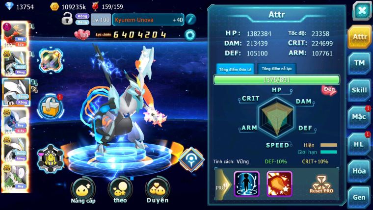 Mã : #TTS6269 - S1463 - V4 - Ho-oh dynamax Black White bc Kyurem Unvoa Lugia bc qvld bc lati nhiều pet ht