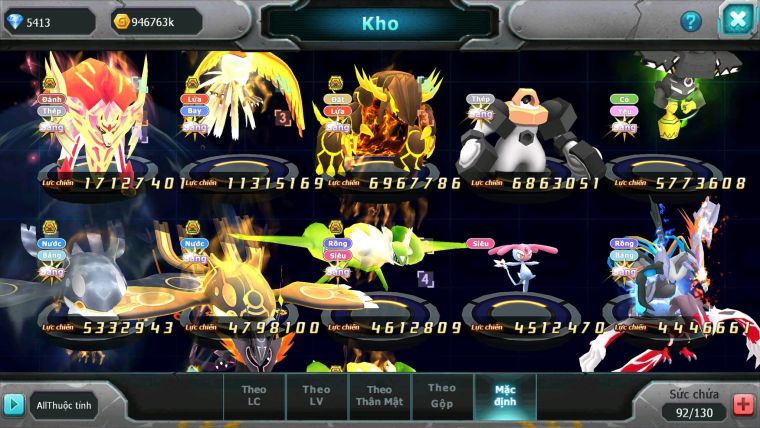Mã : #TTS6268 - S1455 - V14 - Vua Khiên Bá Chủ Ho-oh bc cặp cá bá chủ nhiều pet huyền thoại