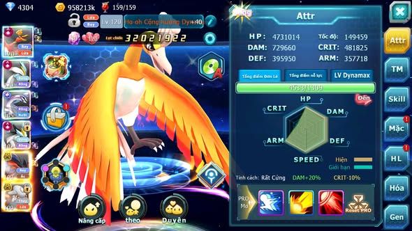 Mã : #TTS6273 - S1216 - Top23 - V11 - Ho-oh & WB Cộng Hưởng Dyanamx Palkia cộng hưởng nhiều pet bá chủ