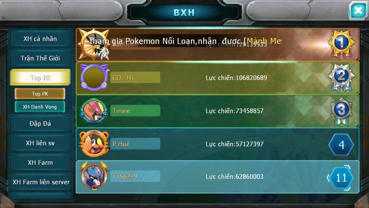 Mã : #TTS6279 - S1512 - Top 11 - V14 - Kiếm Khiên Bá Chủ Tapu Bulu Dyanamx Ho-oh Dyanamx cực bá đạo