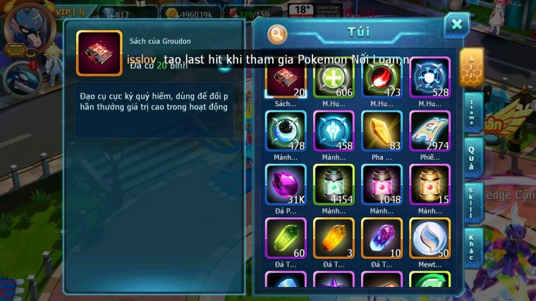 Mã : #TTS6279 - S1512 - Top 11 - V14 - Kiếm Khiên Bá Chủ Tapu Bulu Dyanamx Ho-oh Dyanamx cực bá đạo