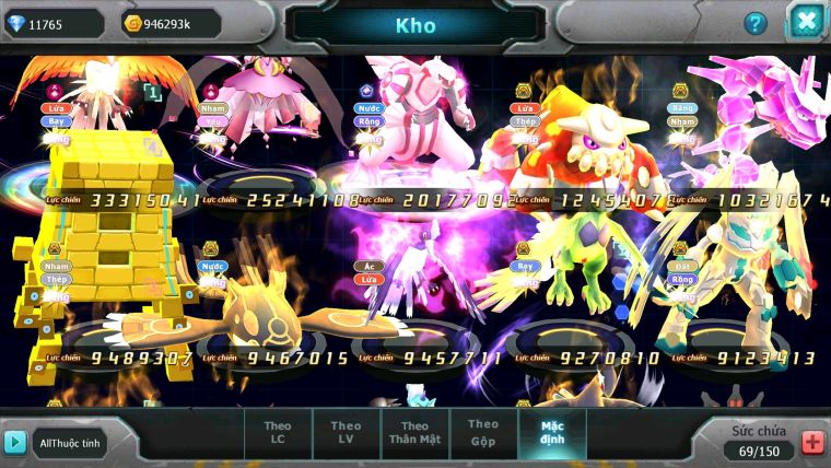 Mã : #TTS6281 - S945 - Top14 - V13 - 900 Sách Ho-oh % Diancie Cộng Hưởng Dyanamx Palkia cộng hưởng nhiều pet bá chủ