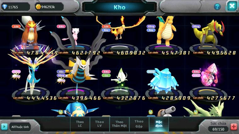 Mã : #TTS6281 - S945 - Top14 - V13 - 900 Sách Ho-oh % Diancie Cộng Hưởng Dyanamx Palkia cộng hưởng nhiều pet bá chủ