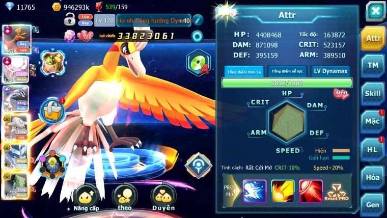 Mã : #TTS6281 - S945 - Top14 - V13 - 900 Sách Ho-oh % Diancie Cộng Hưởng Dyanamx Palkia cộng hưởng nhiều pet bá chủ