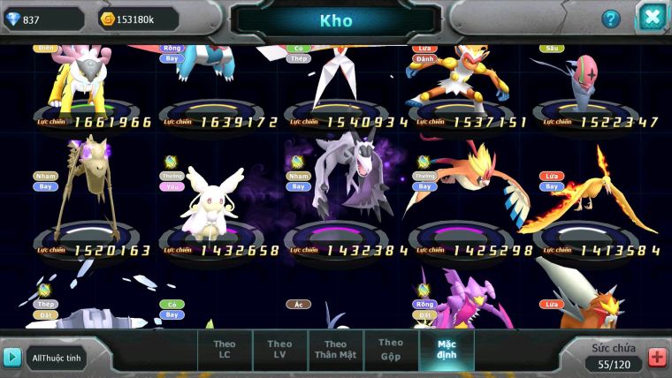 Mã : #TTS6280 - S1255 - V11 - Ho-oh bá chủ dyanamx lugia bá chủ thần gió bc Cặp lati bc